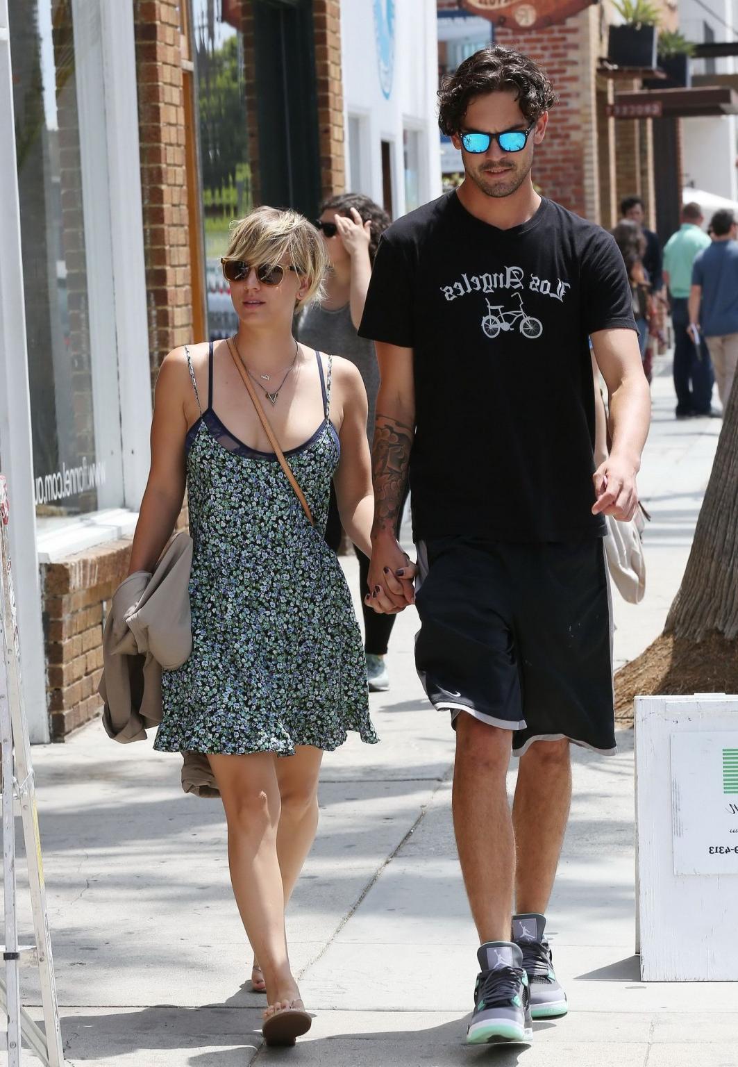 16P Kaley Cuoco boasting in her full bra all over Los Angeles