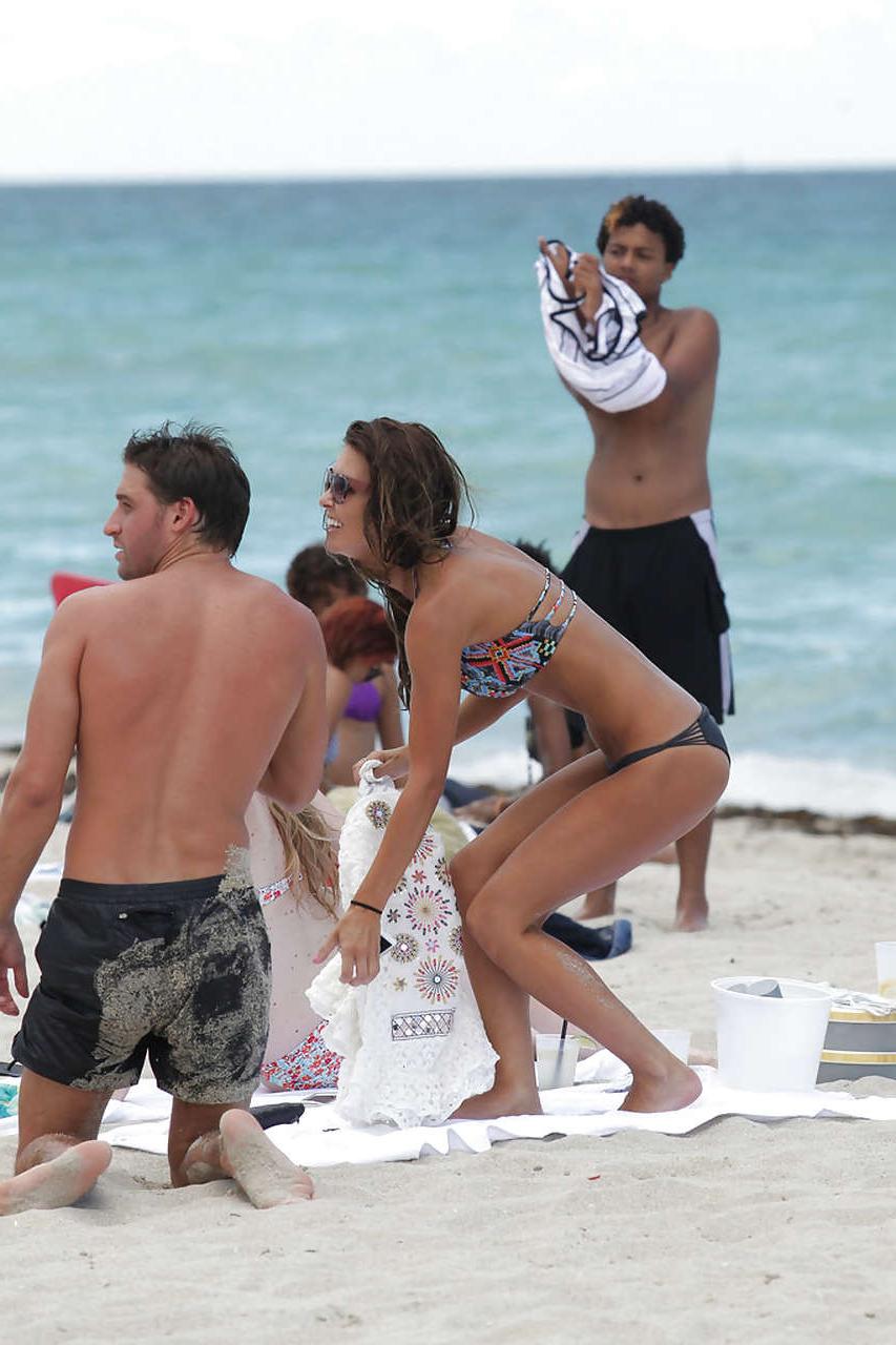 16P Audrina Patridge exposing perfect body in bikini on beach
