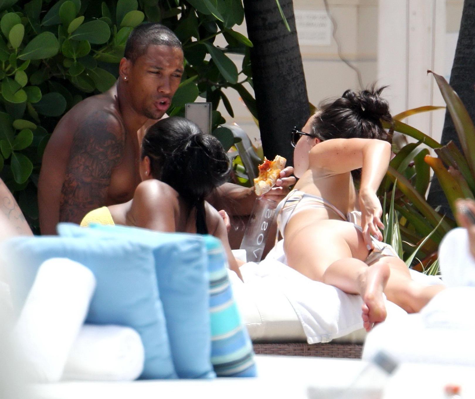 16P Louisa Lytton showing off her ass in bikini at the hotel pool in Miami