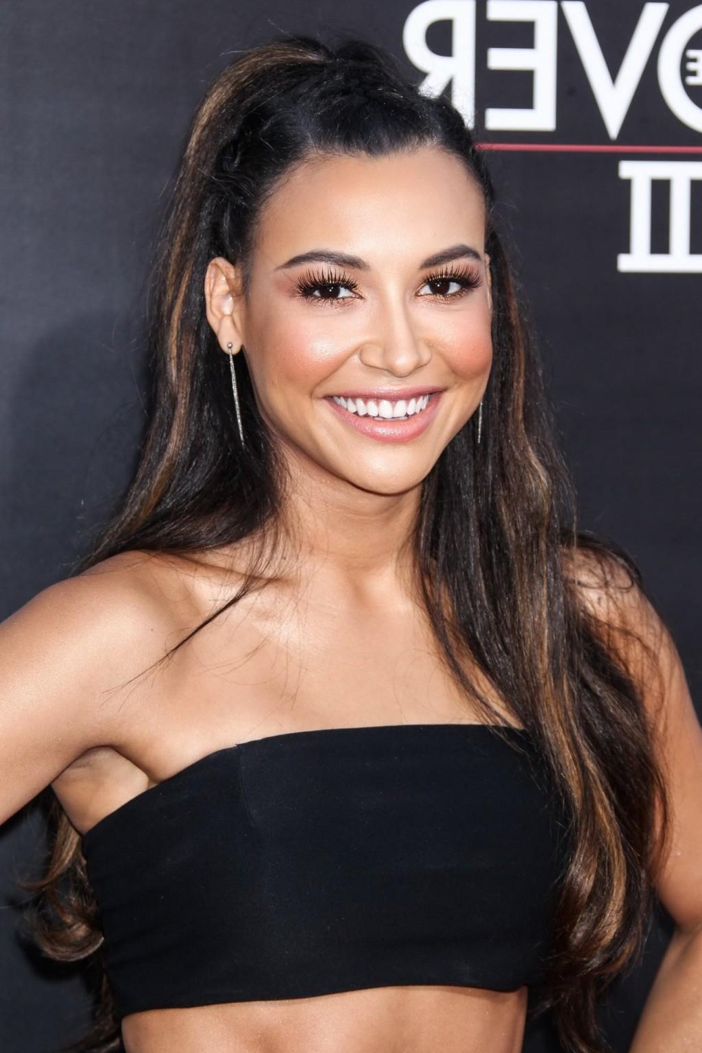 16P Naya Rivera wearing tiny black belly top and short skirt at The Hangover Part 3 