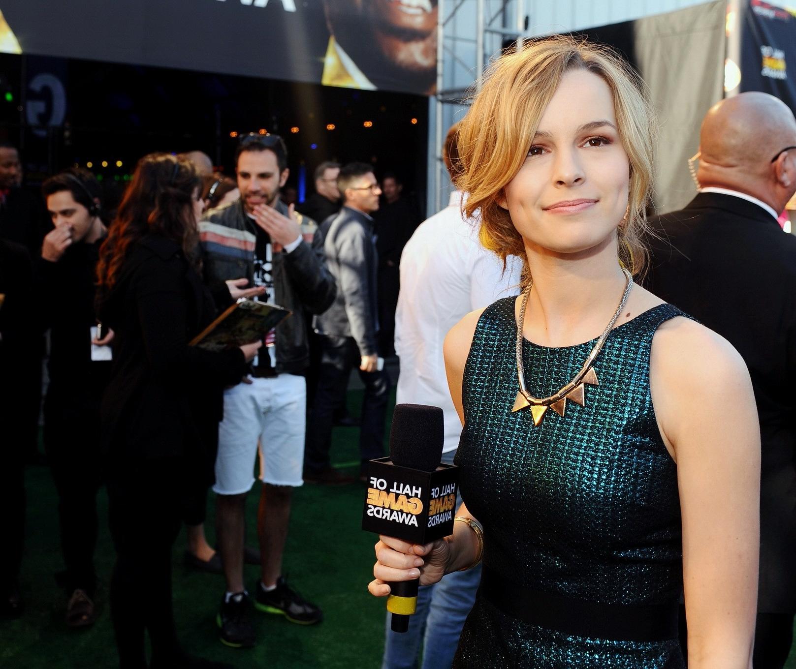 16P Bridgit Mendler busty and leggy in shiny mini dress at 3rd Annual Hall of Game A