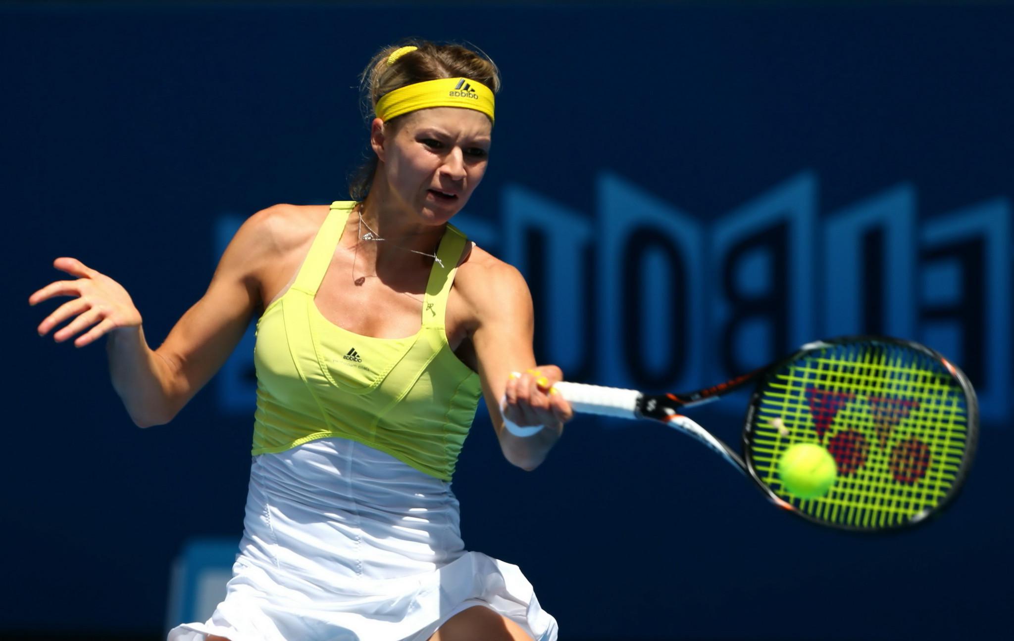 10P Maria Kirilenko flashing her white panties at the 2013 Australian Open