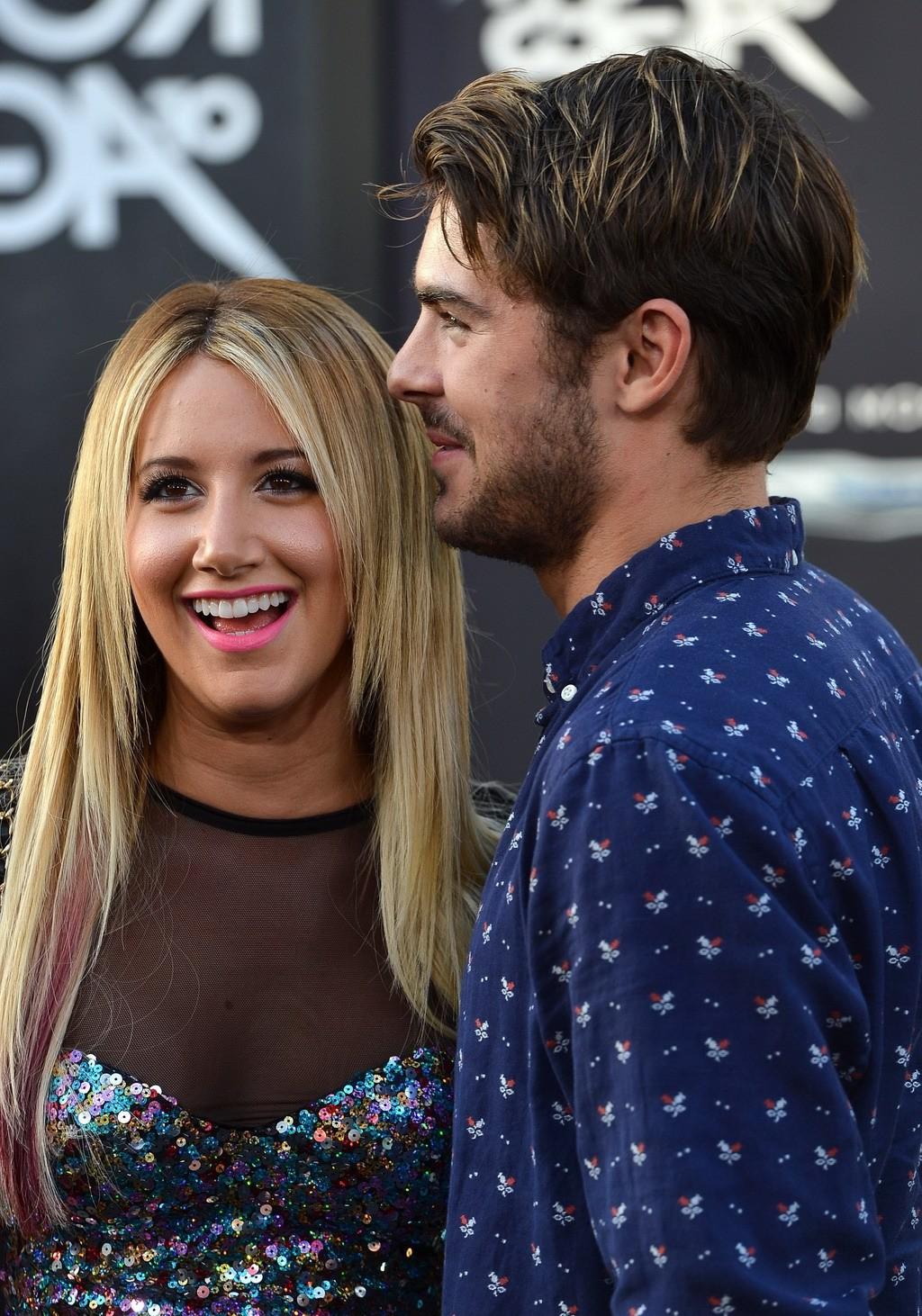 10P Ashley Tisdale amazingly hot in shiny tight mini dress at Rock of Ages premiere 