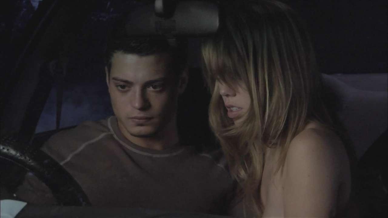16P Ashley Wyatt exposing her nice big boobs in car in nude movie scene
