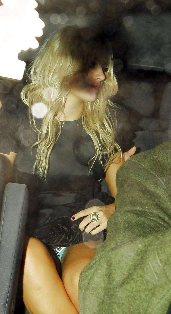 16P Pixie Lott showing her panties upskirt in car and leggy paparazzi pictures