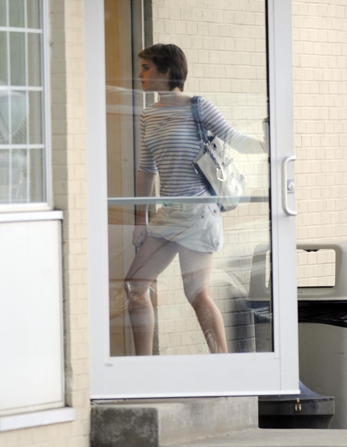 16P Emma Watson upskirt while leaving a car in New York City