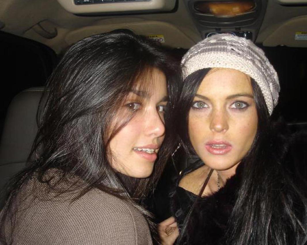 16P Lindsay Lohan upskirt while getting out of a car