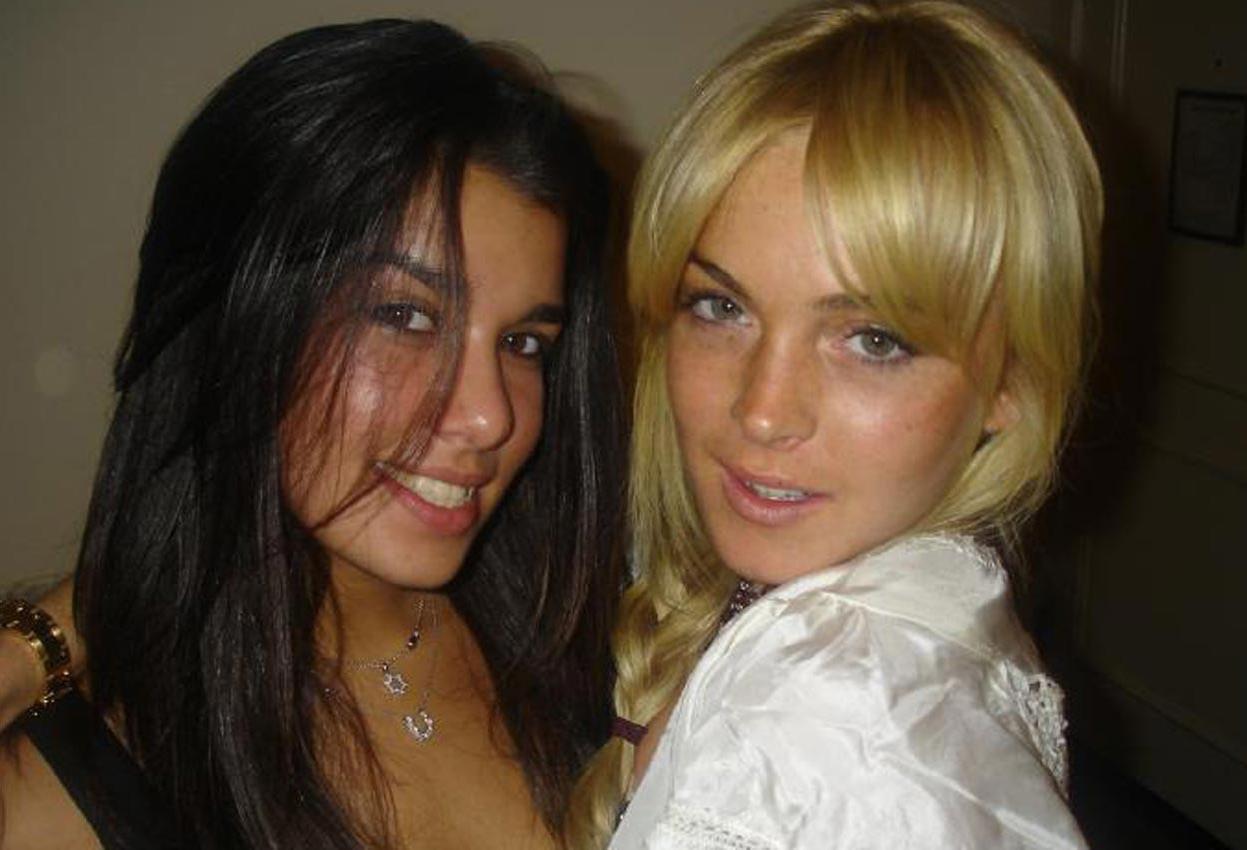 16P Lindsay Lohan upskirt while getting out of a car
