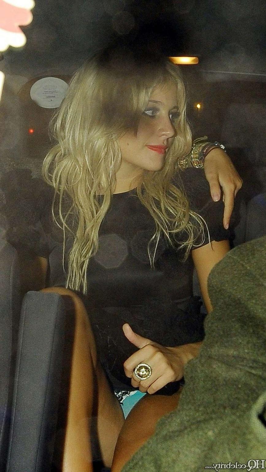 10P Pixie Lott flashing her panties upskirt in car paparazzi shoots and posing in st