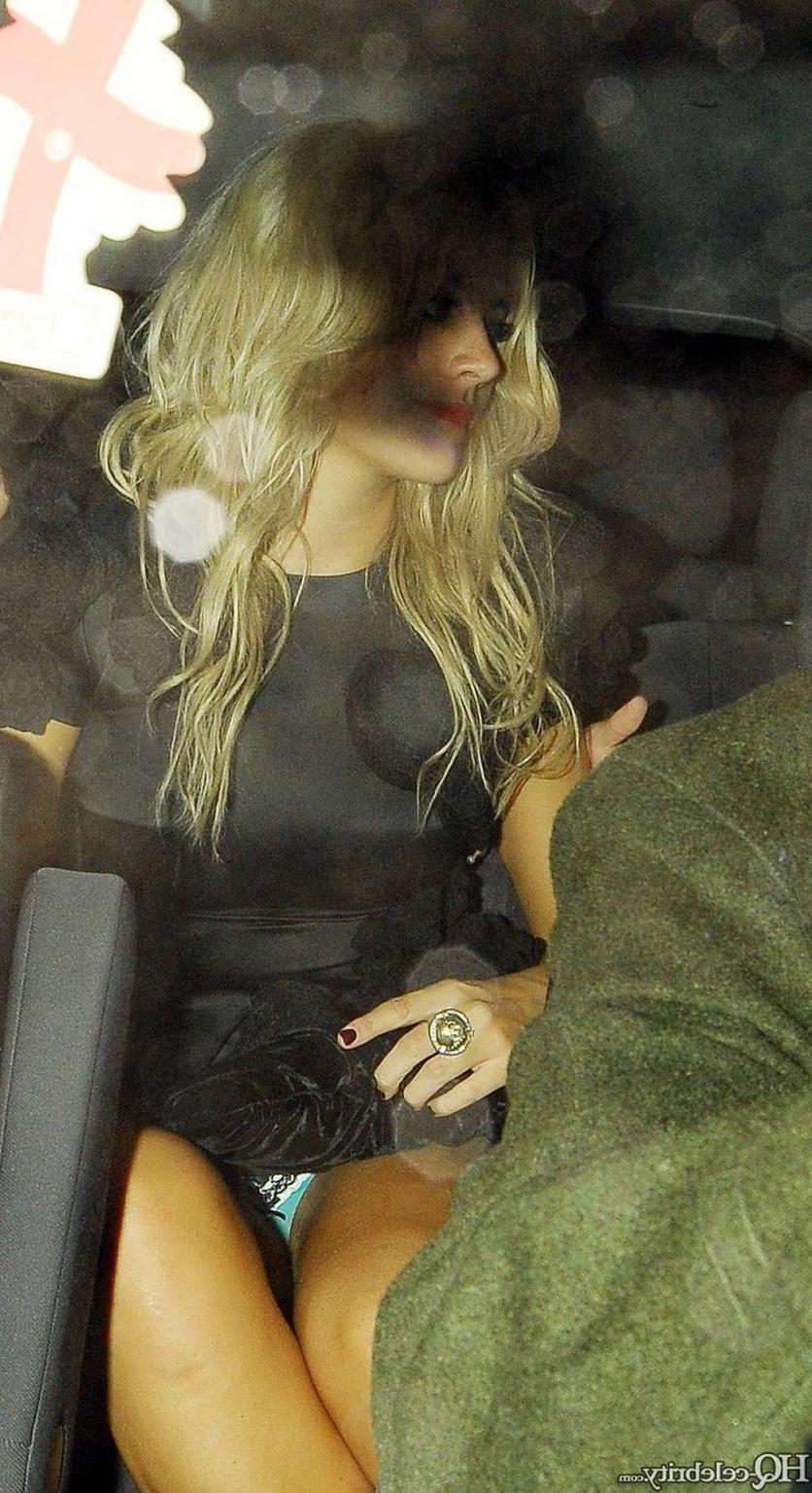 10P Pixie Lott flashing her panties upskirt in car paparazzi shoots and posing in st