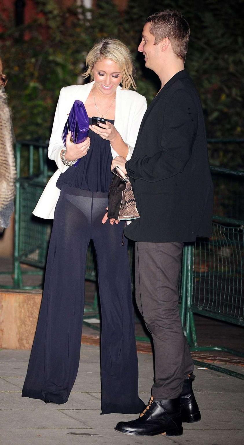 10P Jenny Frost flashing her thong upskirt in car paparazzi shoots and posing in bik