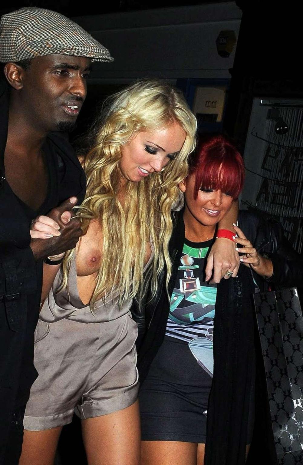 10P Aisleyne Horgan Wallace tits slip on street and upskirt in car paparazzi shoots