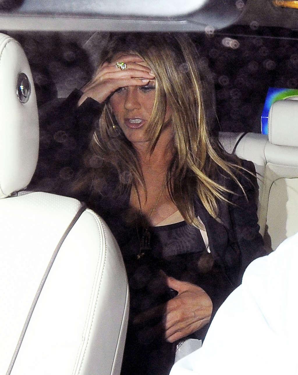 10P Jennifer Aniston upskirt in car paparazzi shoots and posing in bikini