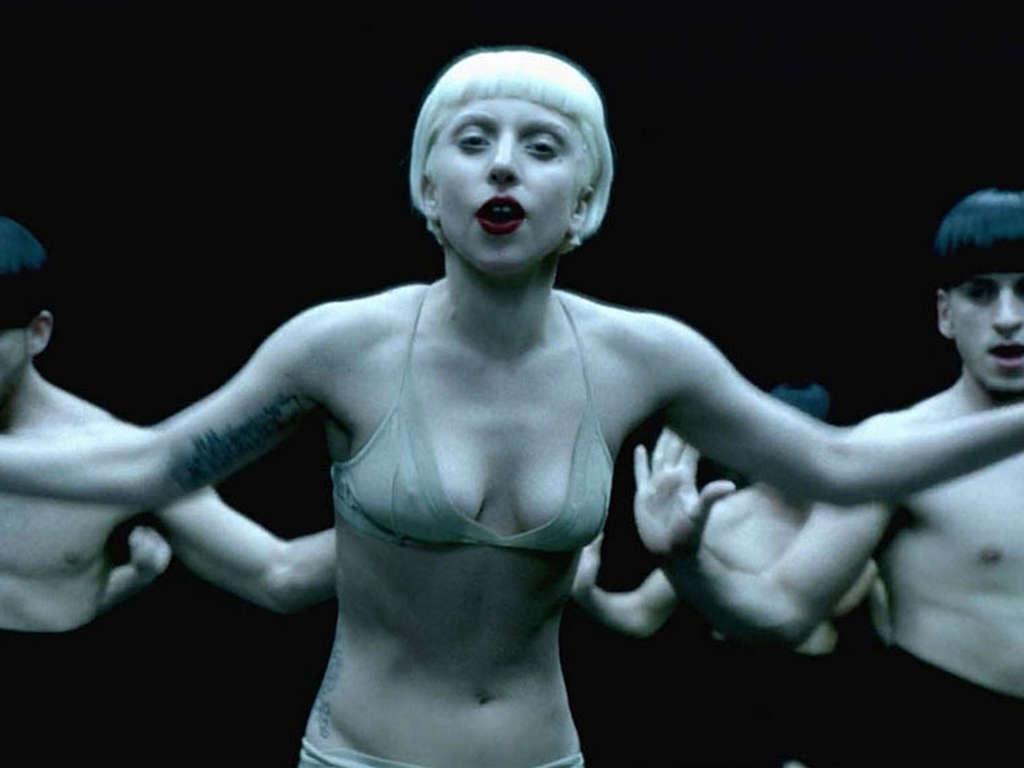 10P Lady Gaga nipple slip and upskirt in car paparazzi shoots and exposing her tits 