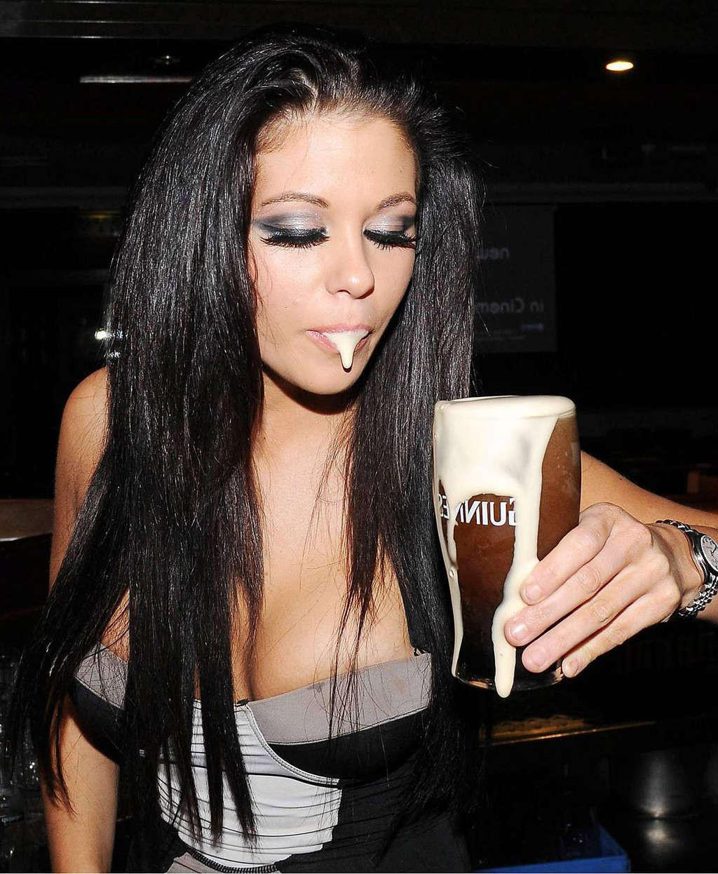 16P Bianca Gascoigne flashing her pusssy upskirt in car and topless