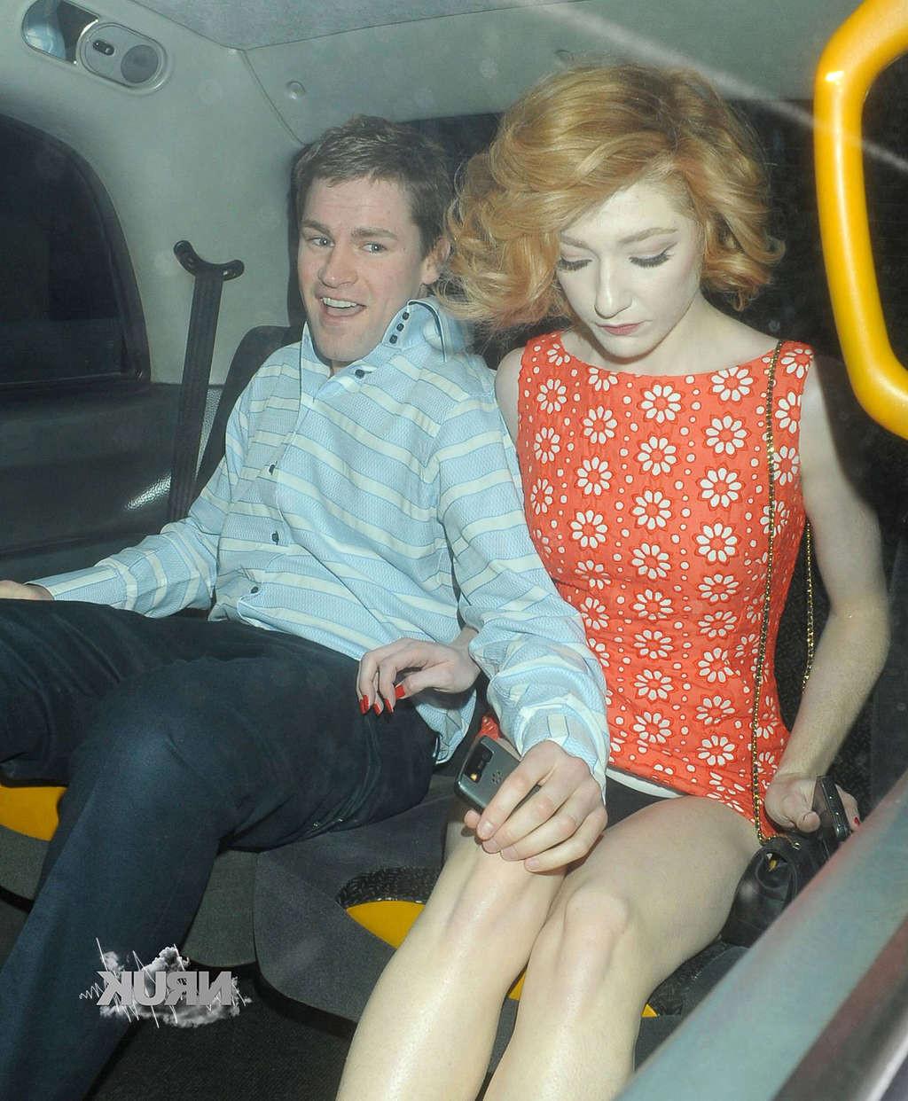 16P Nicola Roberts caught in major upskirt situation in car