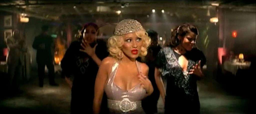 16P Christina Aguilera show her croch upskirt in car and big cleavafe