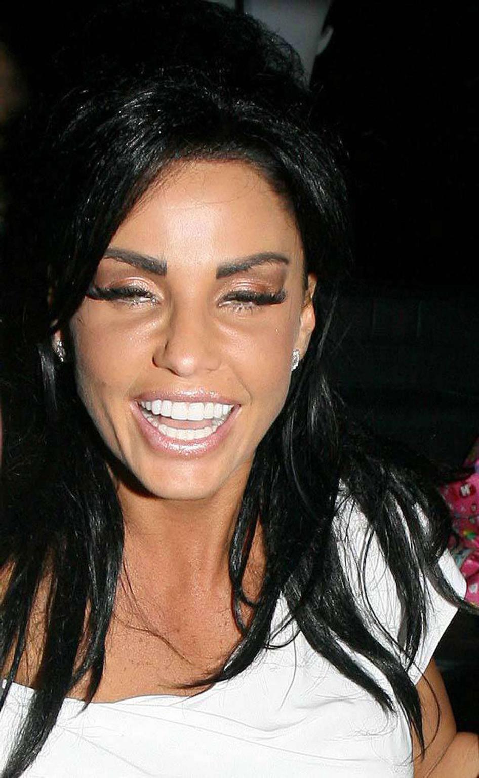 16P Katie Price upskirt in car paparazzi pictures and exposing her tits