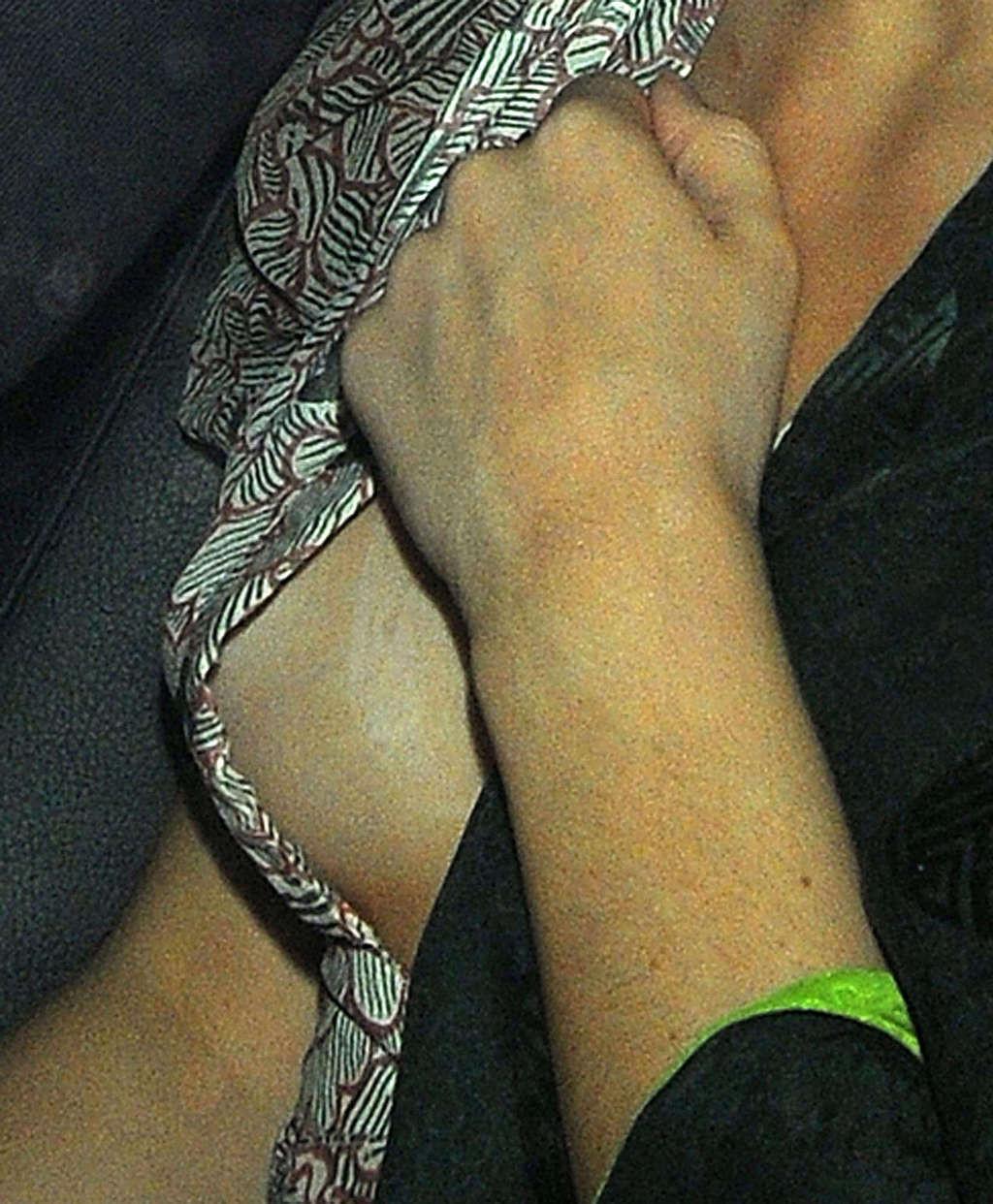 16P Emma Watson nipple slip and upskirt in car paparazzi pictures
