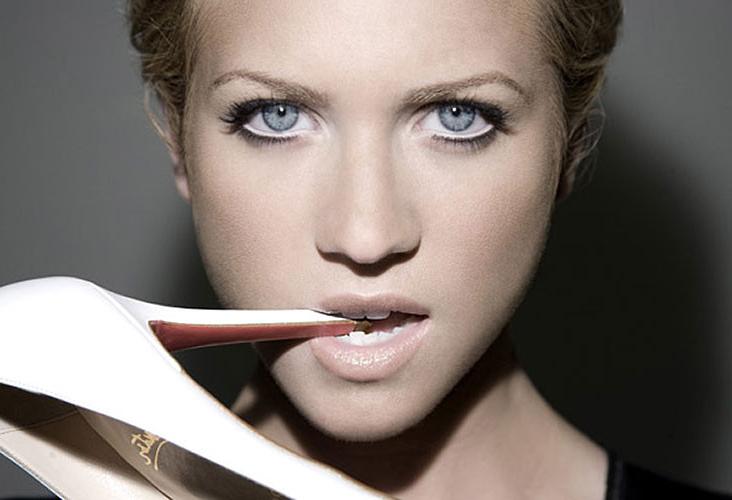 10P Brittany Snow exposing her panties upskirt in car paparazzi pictures and posing 