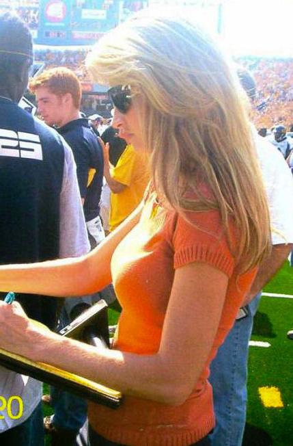 15P Erin Andrews tight bodied sportscaster reports on the game