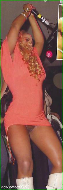 16P Black celeb Lil Kim hot camel toe and upskirt pics