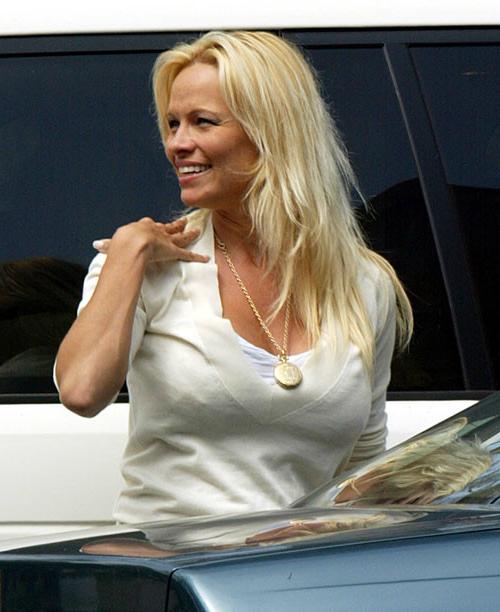 16P Pamela Anderson posing totally naked and show her perfect body