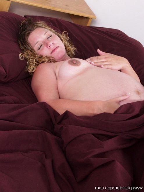 13P Pregnant huge belly babe playing with her pussy