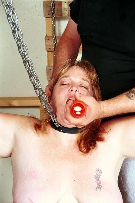 16P Tortured floppy fat tits and belly