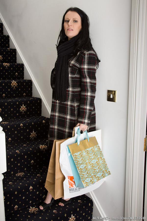 13P pale and horny charisma jones from allover30 spreading on the stairs