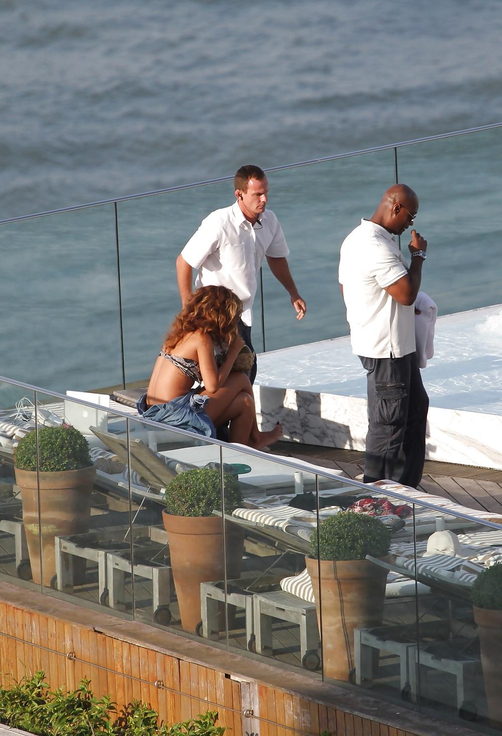 18P Rihanna bikini at a hotel pool in Rio de Janeiro