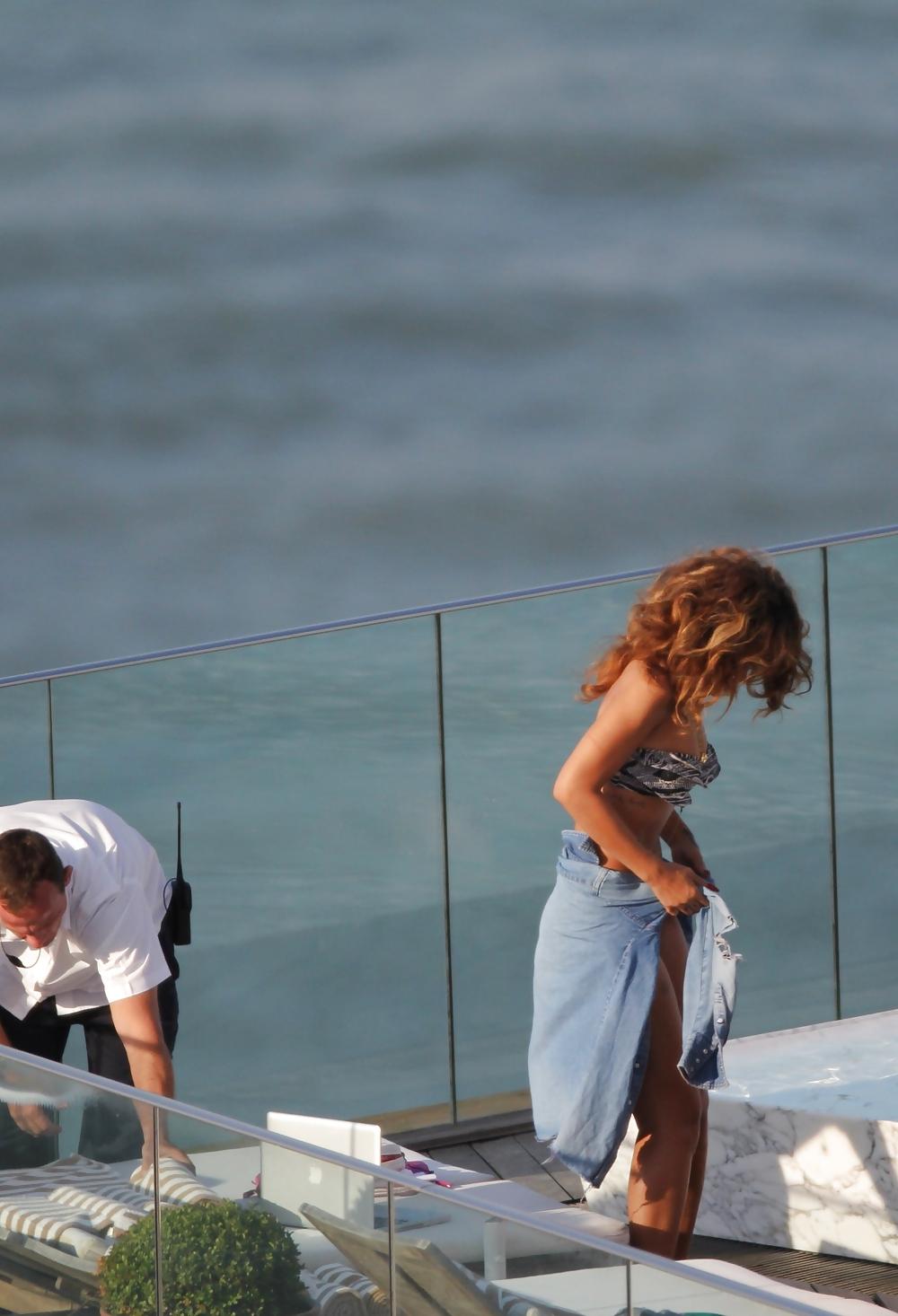 18P Rihanna bikini at a hotel pool in Rio de Janeiro