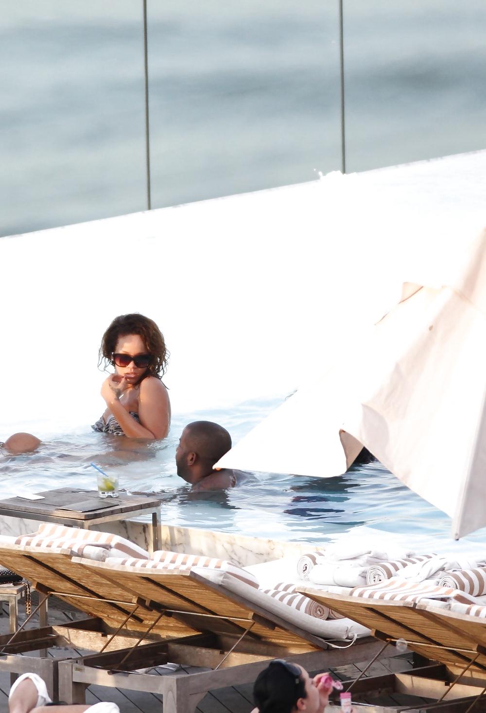 18P Rihanna bikini at a hotel pool in Rio de Janeiro