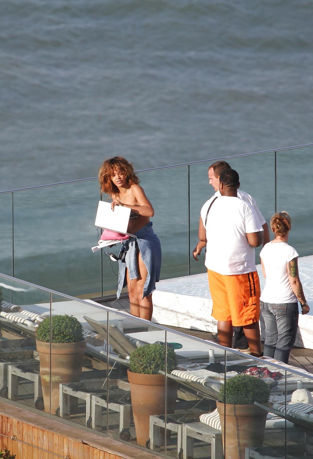 18P Rihanna bikini at a hotel pool in Rio de Janeiro