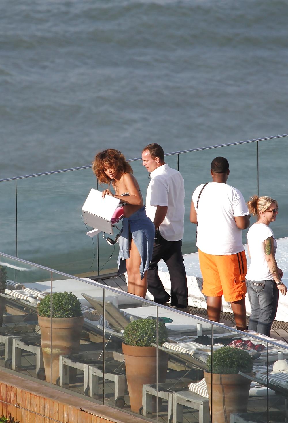 18P Rihanna bikini at a hotel pool in Rio de Janeiro