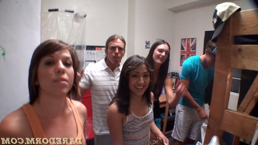 12P Look at this amazing college dorm body paint group sex orgy awesome cum faced pa