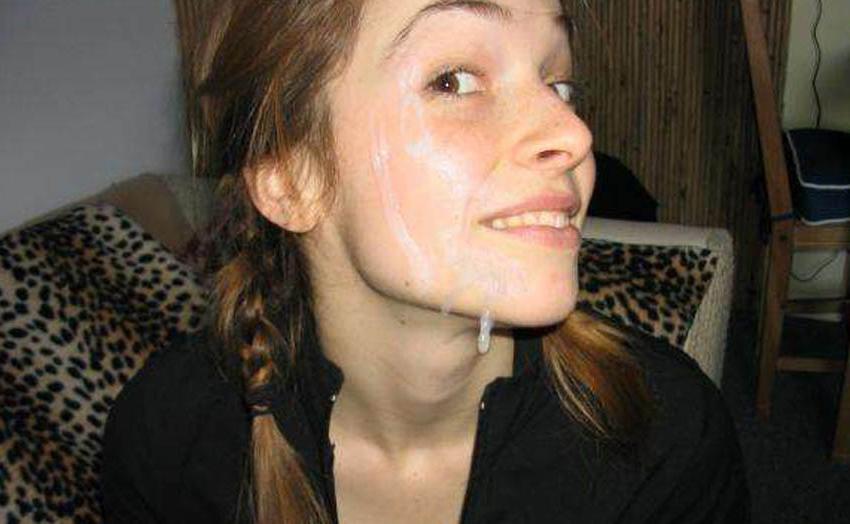 15P Real amateur girlfriends taking facials