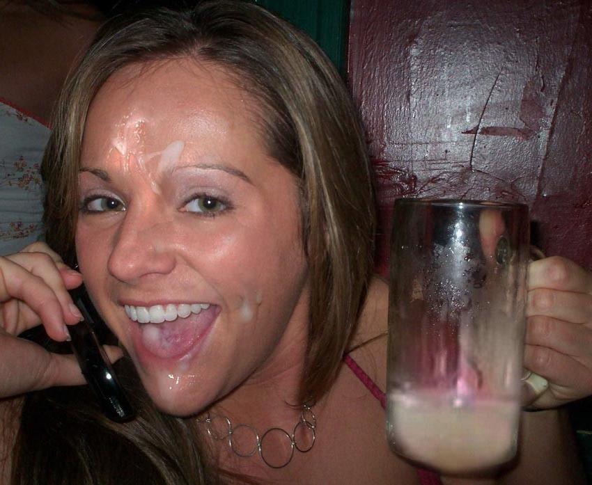 15P Real amateur girlfriends taking facials