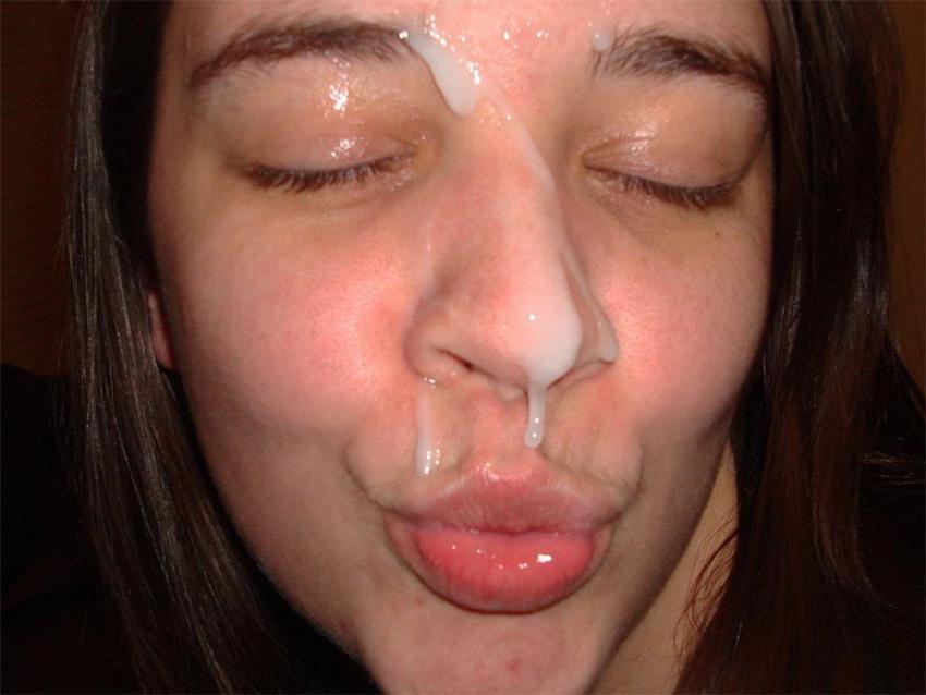 15P Real amateur girls blasted with cum