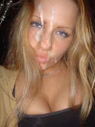 15P Amateur girlfriends get faces splattered with cum