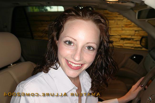 16P naughty teen school girl gives head in car and swallows jizz