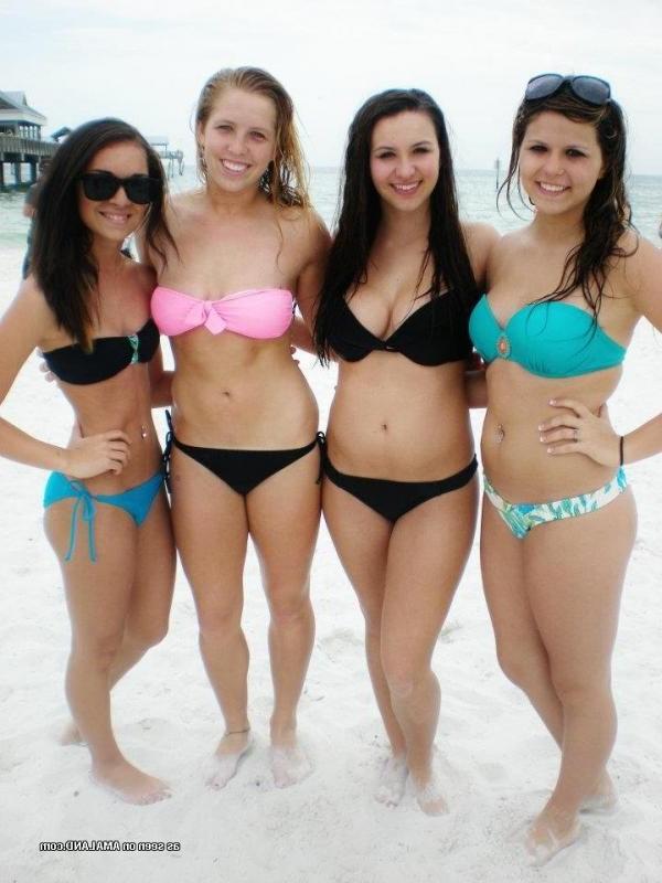 14P Selection of non-nude girlfriends posing in their bikinis
