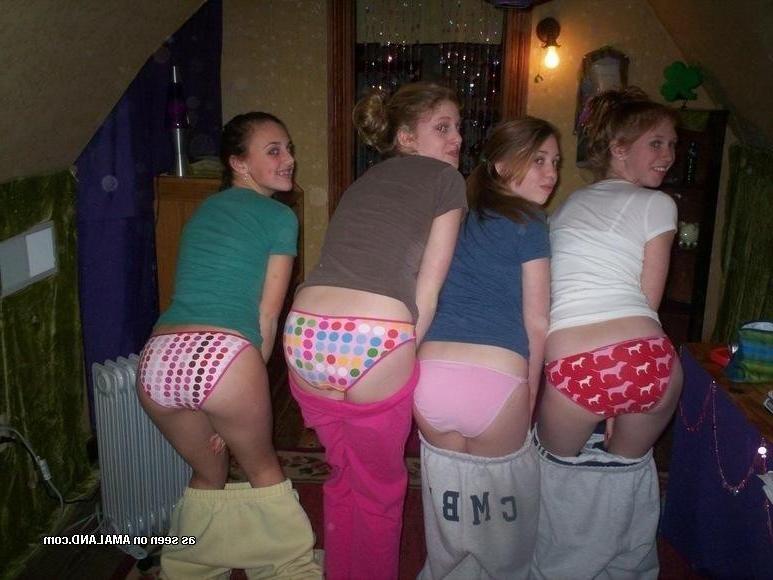 14P Hot teens showing off their panties in naughty pictures