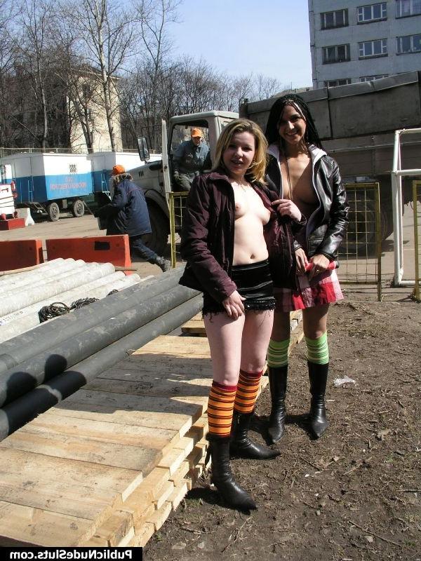 15P Naughty couple of oversexed bunnies playing with a sex toy in public