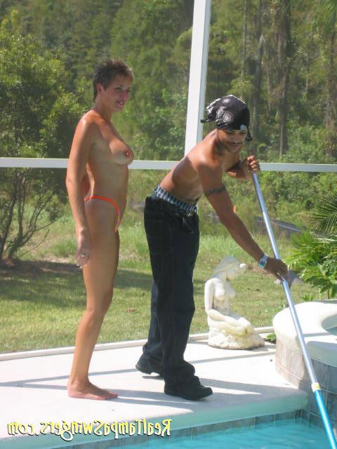 16P Hot MILF Tracy fucks the black pool boy