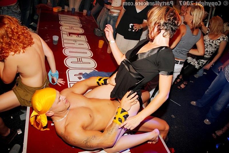 15P Crazy amateur orgy sex party w/ nude gogo boys over a stage