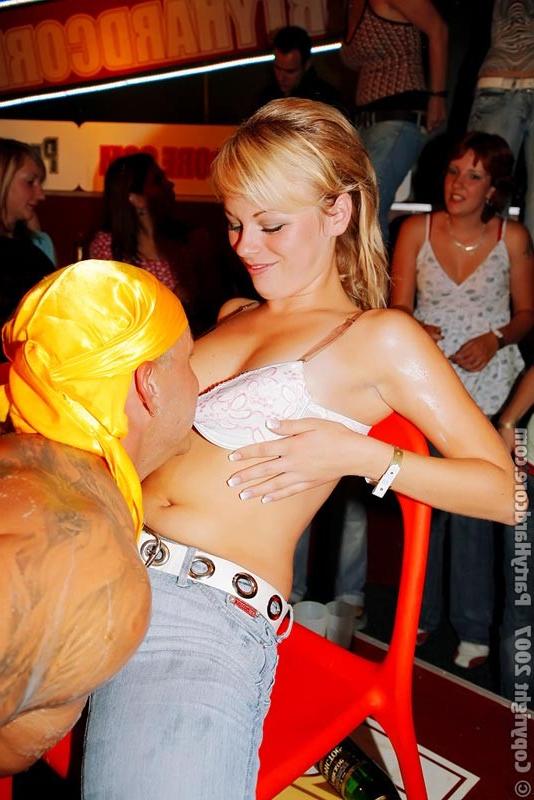 15P Crazy amateur orgy sex party w/ nude gogo boys over a stage
