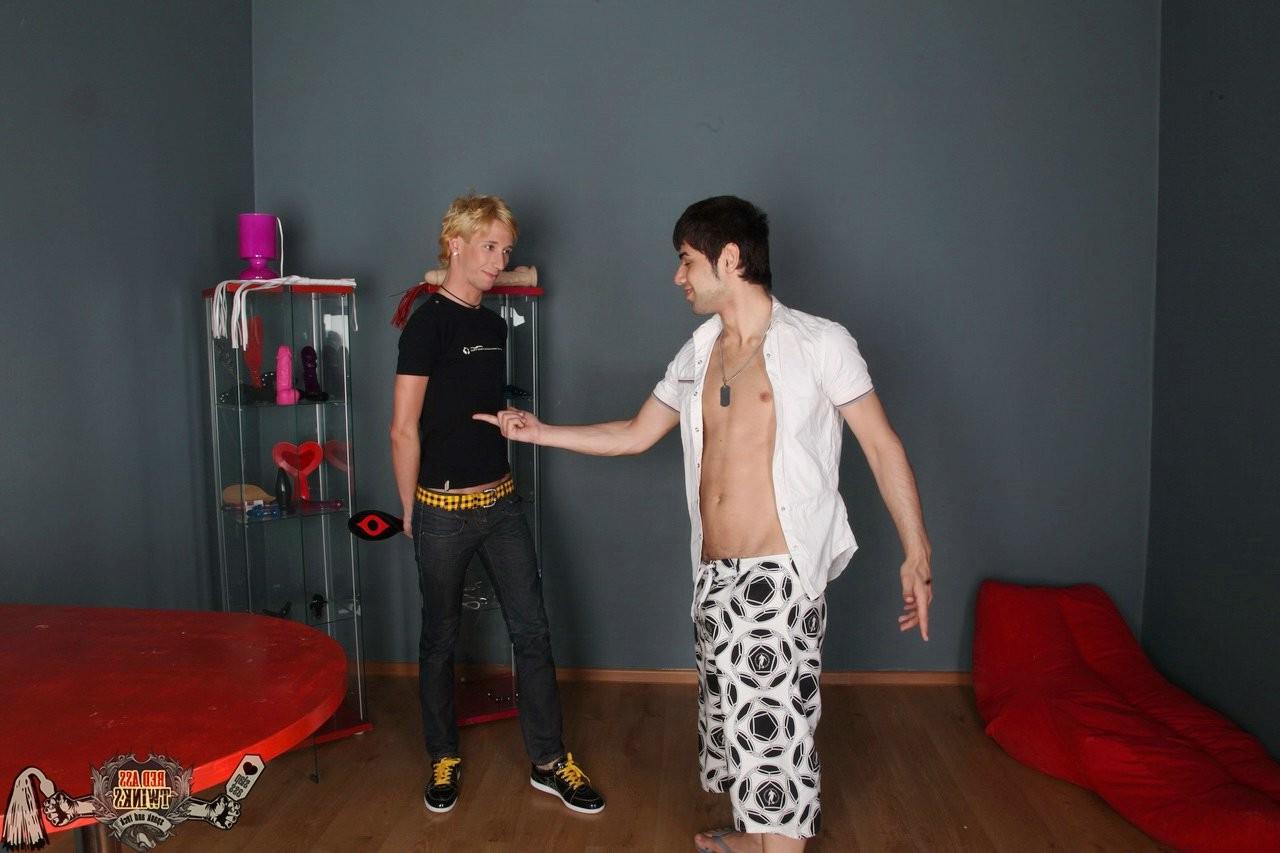 15P Submissive blond twink gets bent over and spanked hard