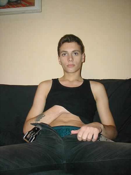13P Cute college guy naked on a couch