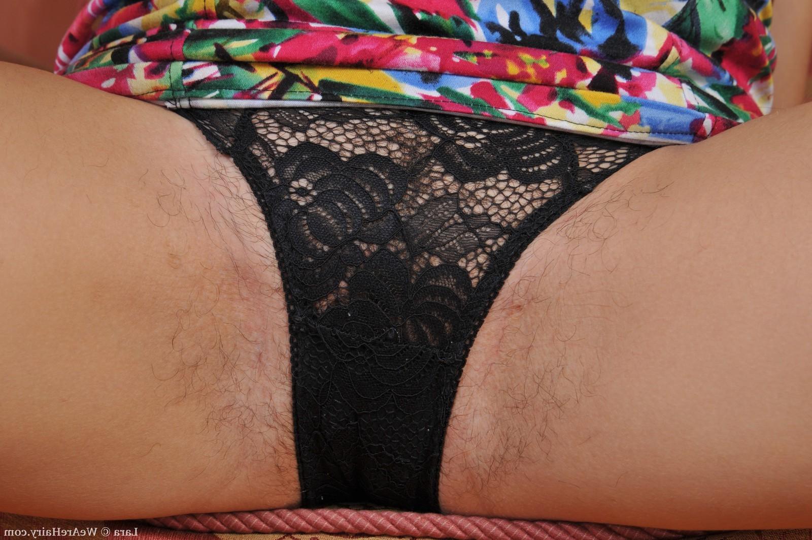 16P Lara on the couch in see through panties